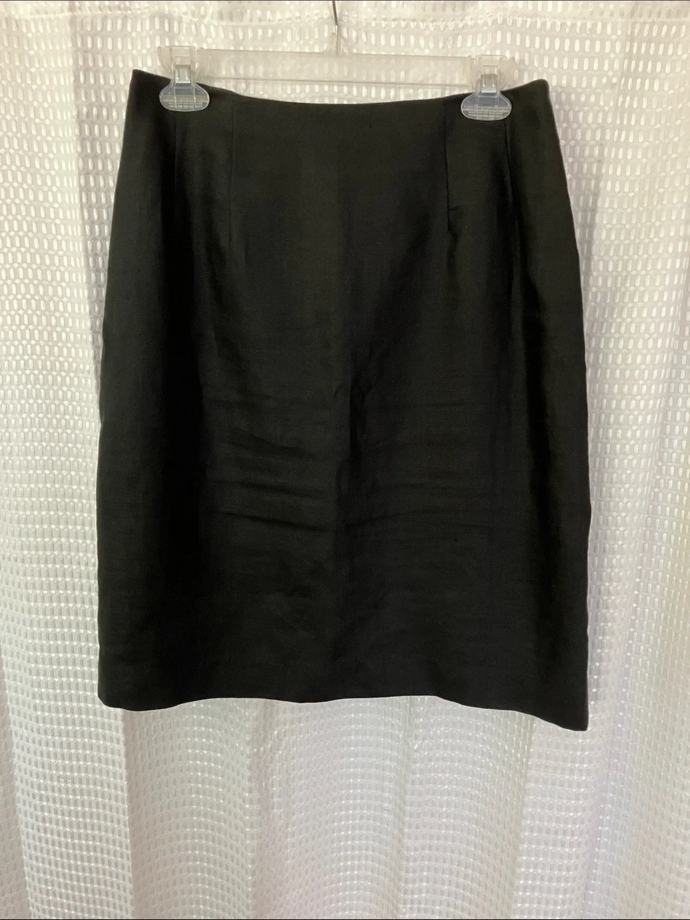 Vintage Bill Blass Blassport Black Linen Pencil Skirt Fits 8/10
